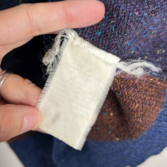 Vintage WOOLRICH Color blocked Grandpa Sweater size Small - Picture 8 of 12